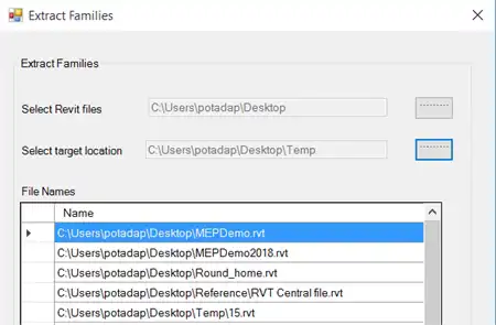 Batch extract and categorize families