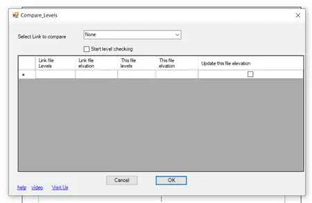 Compare and fix levels Elevations