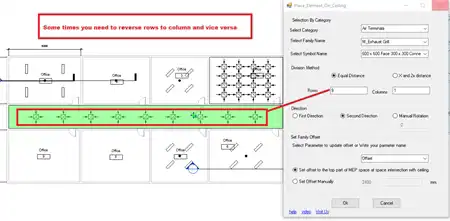 Distribute MEP elements automatically on ceiling