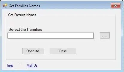 Extract family names from folder
