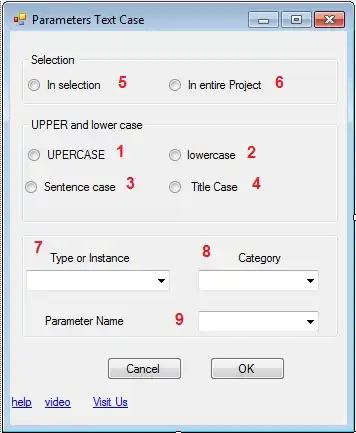 Parameters Text Case