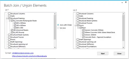 Batch Join, Unjoin Elements with custom order