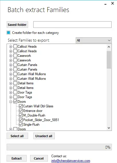 Batch export Families