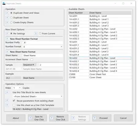 Duplicate Sheets