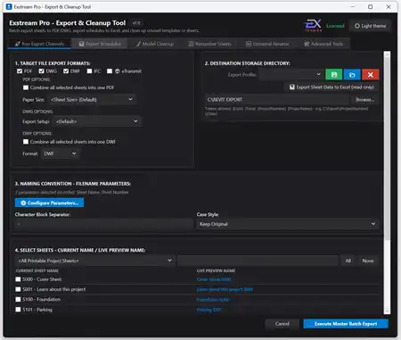 Exstream Pro - Export & Cleanup Tool