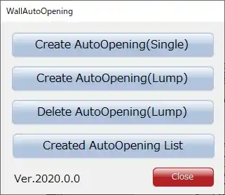 Screen when the add-in starts.