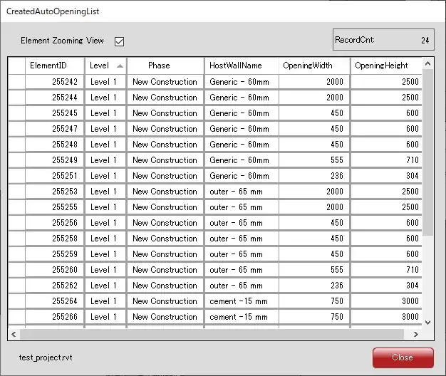 Created AutoOpening List screen