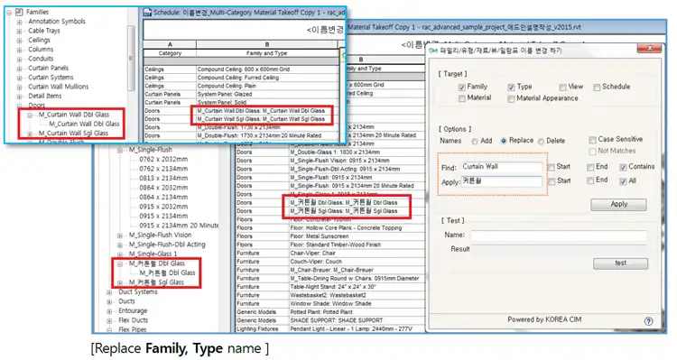 Replace Family, Type Name