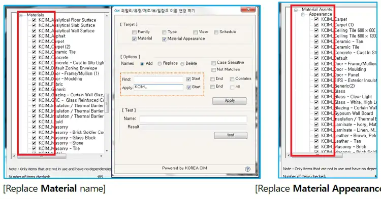Replace Material name
