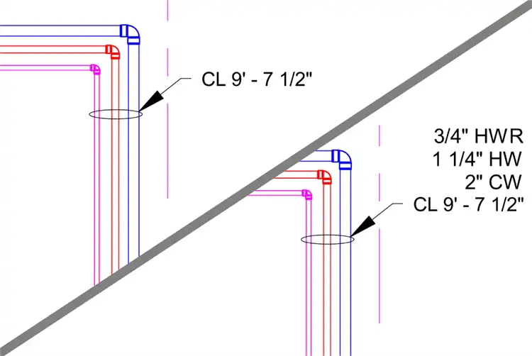 Tag Branch tool adds size tags for all pipes in a branch above the selected spot elevation.