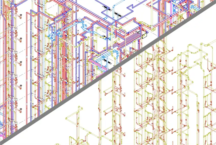Isolate By System Type tool isolates pipe runs based on selected system types.