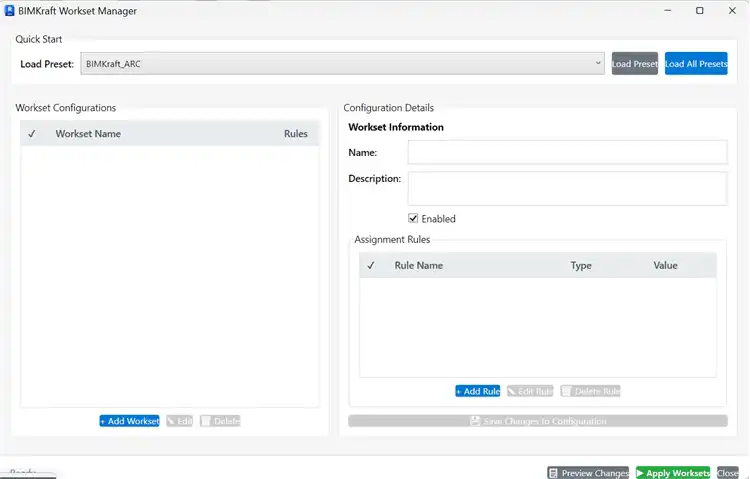 BIMKraft Workset Manager
