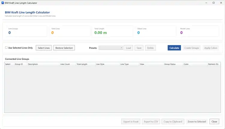 BIMKraft Line Length Calculator