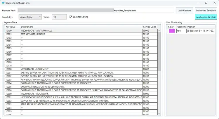 Keynotes Editor Form