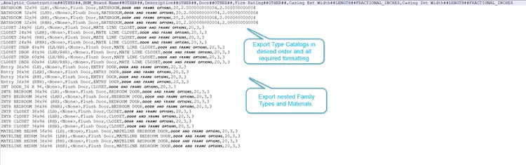 Custom-select parameters to export in any order.