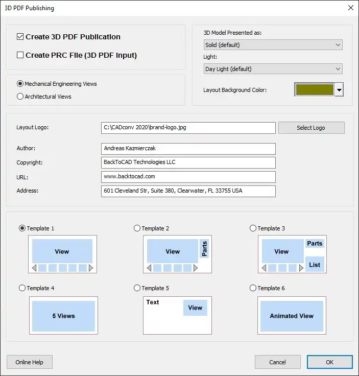 3D Publishing Interface