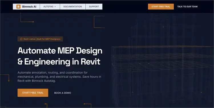 Bimrock AI builds automation tools for MEP designers and engineers working in Autodesk Revit.