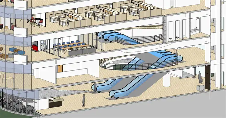 DigiPara escalators within Autodesk® Revit®