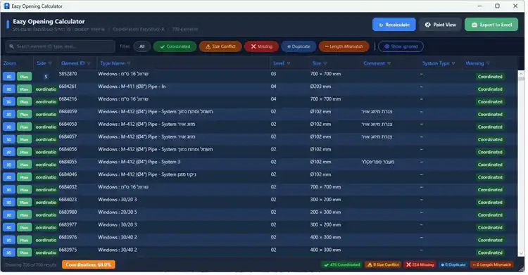 Opening results Windows