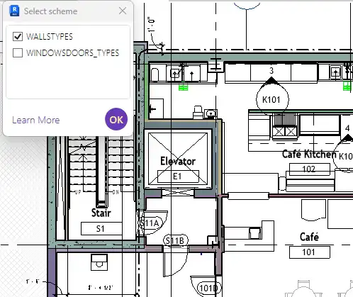 Apply location scheme to current view