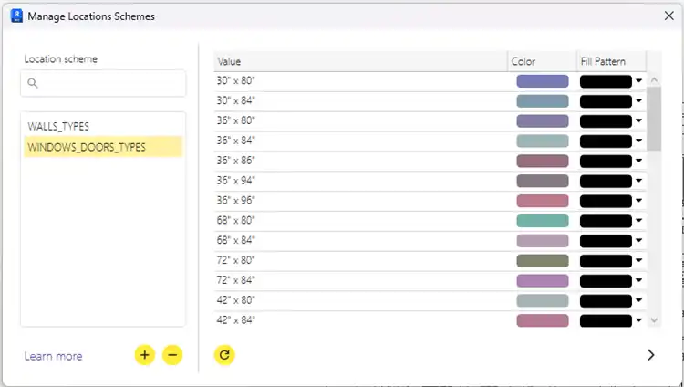 Manage document Location schemes