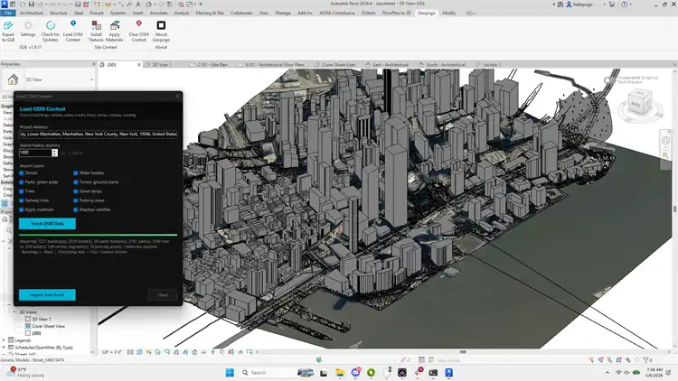 Miami 3D site import