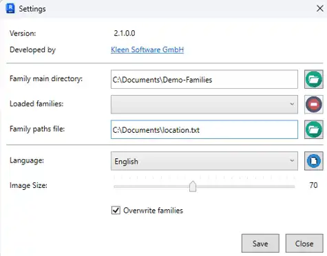 Users can manage their family libraries in the Family Browser settings dialog.