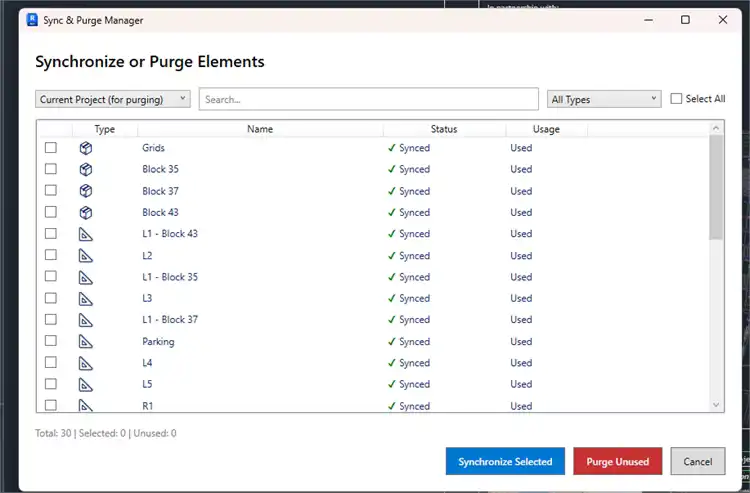 Sync Scope Boxes - Automatically synchronizes scope and purges boxes, levels, and grids from linked Revit files.