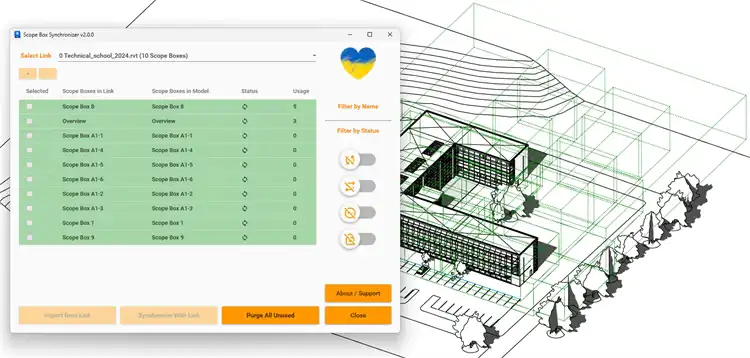 Verify identical Scope Boxes between Revit projects