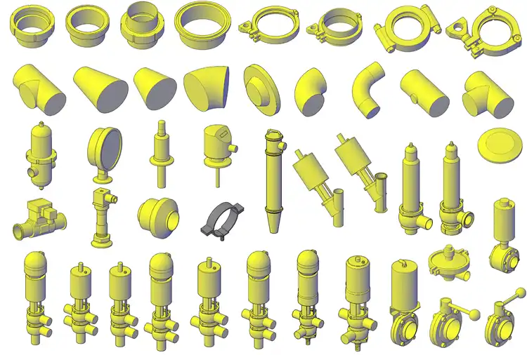 Piping-Content-RVT-Families-DIN-11850-EN-10357-Parametric-Families-5