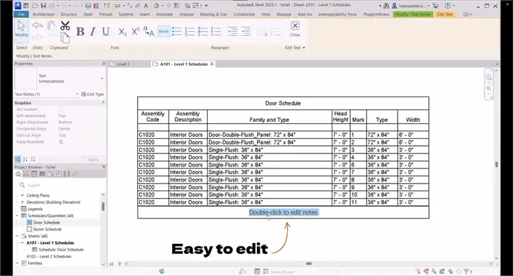 Plugbim-PlugbimNotes--Notes-for-Schedules-1