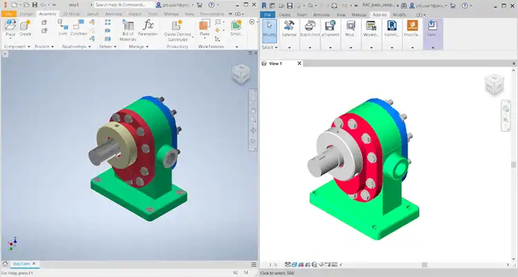 Inventor Model imported in Revit