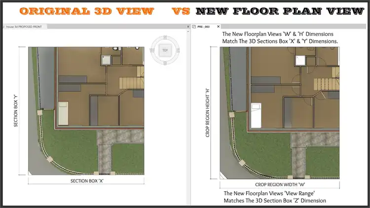 COMPARE NEW FLOOR PLAN VIEW AGAINST ORIGINAL 3D VIEW