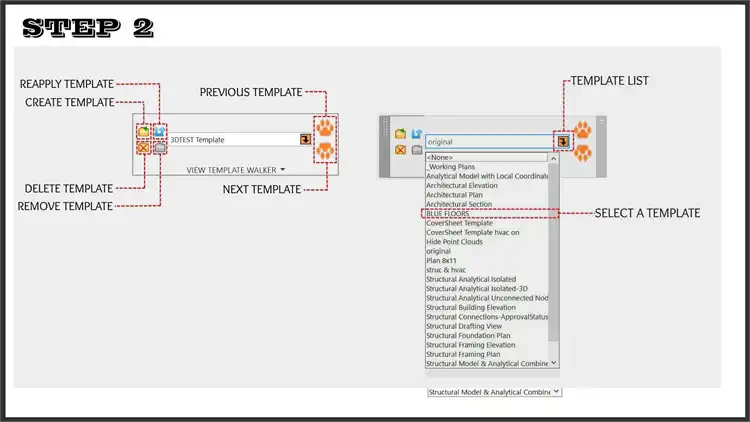 Locate the View Template Walker panel.