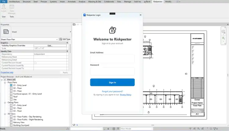 Exclusive secure access – Riskpector available only to registered users.