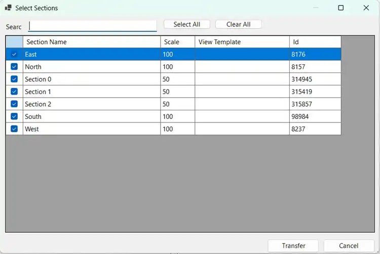 Select Sections