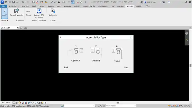 5. (Bathrooms)
Choose accessibility type.