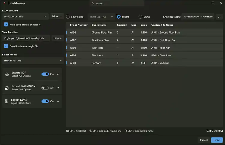 Osmus Exports Manager.