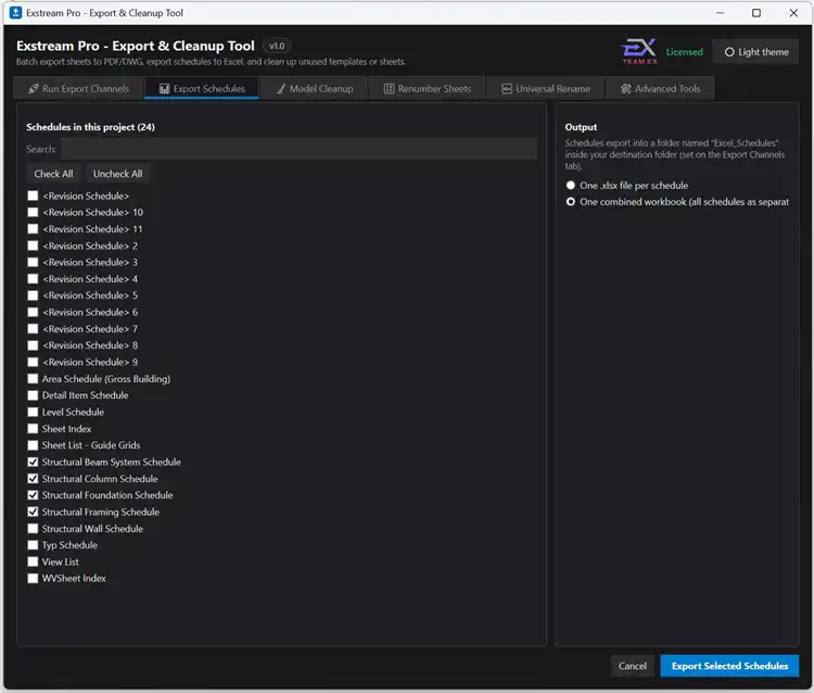 TeamEx-BIM-Solutions-Exstream-Pro--Export--Cleanup-Tool-4