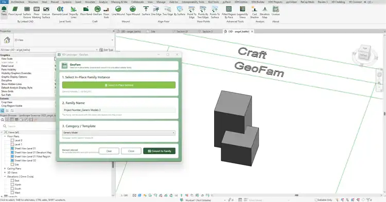 Craft - GeoFam, convert Model-In-Place to Loadable family