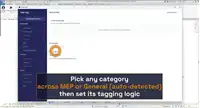 Pick any category across MEP or General disciplines (auto-detected), then set its tagging logic.